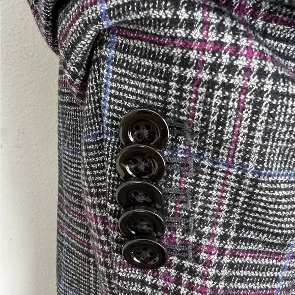 $698 Veronica Beard Martel Dickey Jacket Jacket Wool Blazer Grey plaid sz 6 - Picture 11 of 16